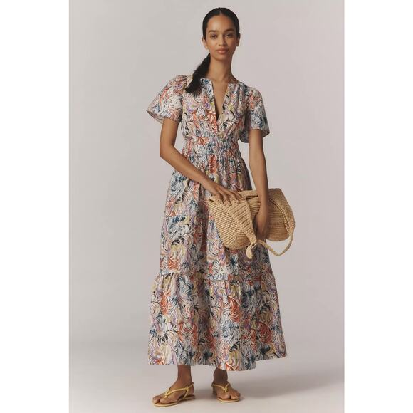 Anthropologie Dresses & Skirts - nwt by ANTHRPOLOGIE sz L Somerset Maxi Dress Mulberry Motif